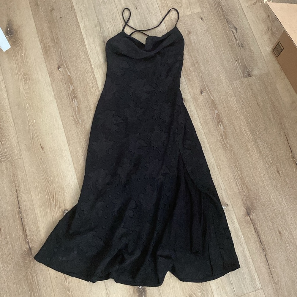 Hello Molly MIDI Dress size medium cowl neck and slit